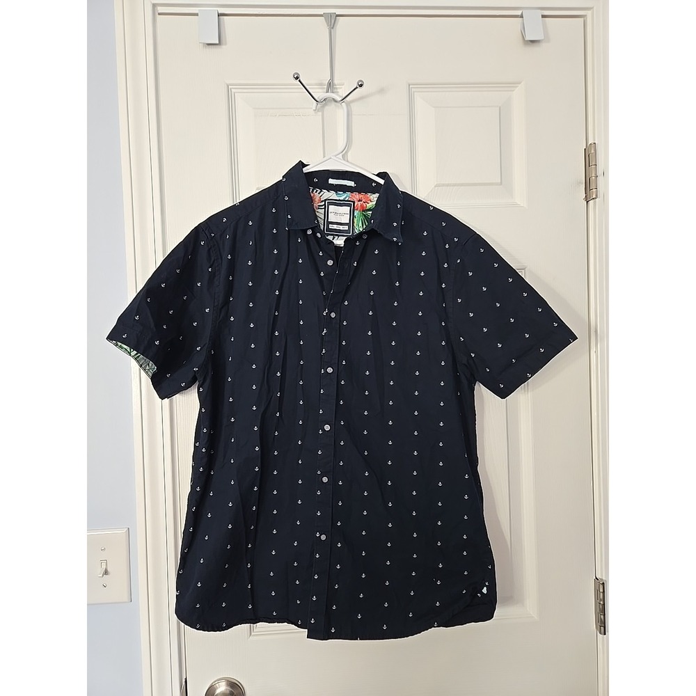 Denim & Flower Ricky Singh Shirt Sleeve Shirt Size Large Anchor Designs.